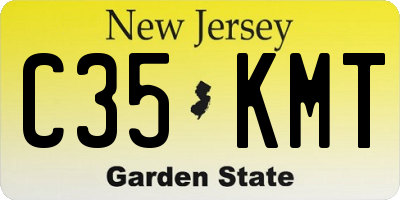 NJ license plate C35KMT