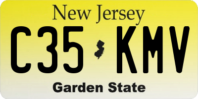 NJ license plate C35KMV