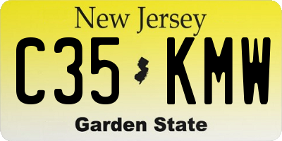 NJ license plate C35KMW