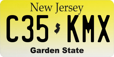 NJ license plate C35KMX