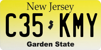 NJ license plate C35KMY