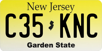 NJ license plate C35KNC