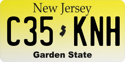 NJ license plate C35KNH
