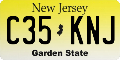 NJ license plate C35KNJ