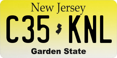 NJ license plate C35KNL