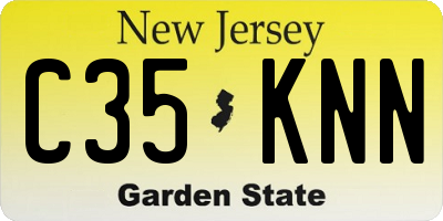 NJ license plate C35KNN