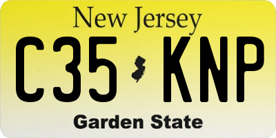 NJ license plate C35KNP