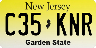 NJ license plate C35KNR