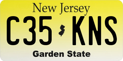 NJ license plate C35KNS
