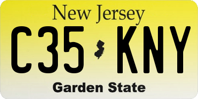 NJ license plate C35KNY