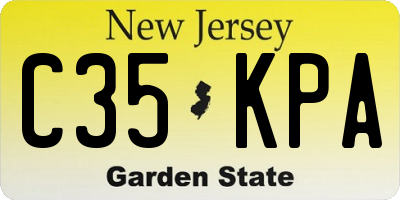 NJ license plate C35KPA