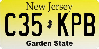 NJ license plate C35KPB