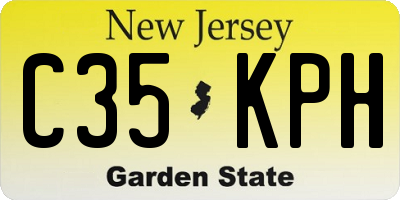 NJ license plate C35KPH