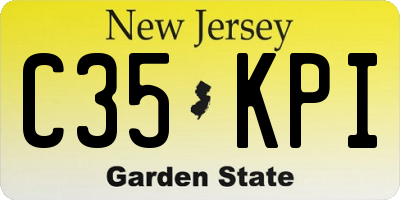 NJ license plate C35KPI