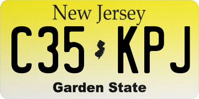 NJ license plate C35KPJ