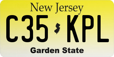 NJ license plate C35KPL