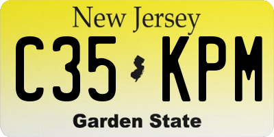 NJ license plate C35KPM