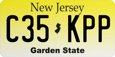 NJ license plate C35KPP