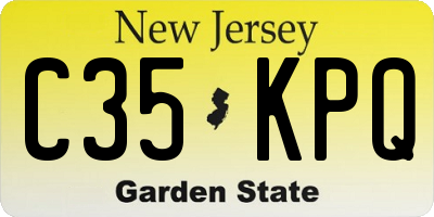 NJ license plate C35KPQ
