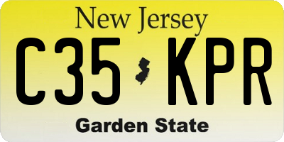 NJ license plate C35KPR
