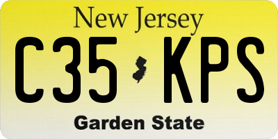NJ license plate C35KPS