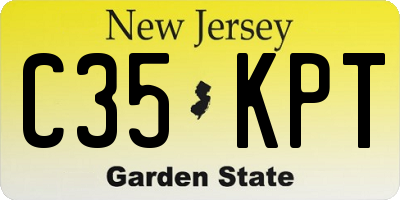 NJ license plate C35KPT