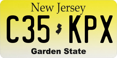 NJ license plate C35KPX