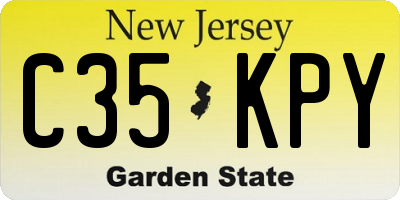 NJ license plate C35KPY