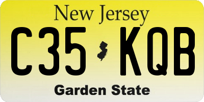 NJ license plate C35KQB