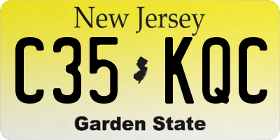 NJ license plate C35KQC