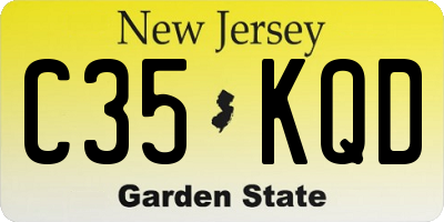 NJ license plate C35KQD
