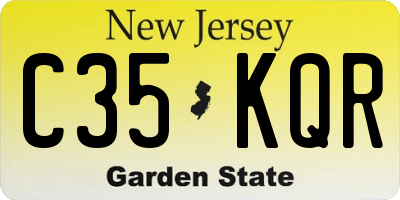 NJ license plate C35KQR