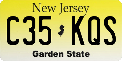 NJ license plate C35KQS