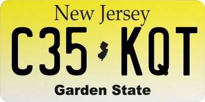 NJ license plate C35KQT