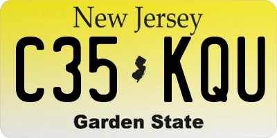 NJ license plate C35KQU