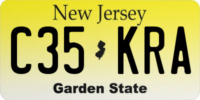 NJ license plate C35KRA