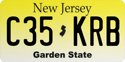 NJ license plate C35KRB