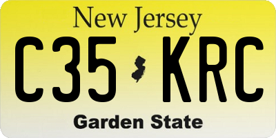 NJ license plate C35KRC