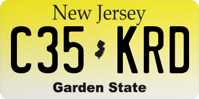 NJ license plate C35KRD
