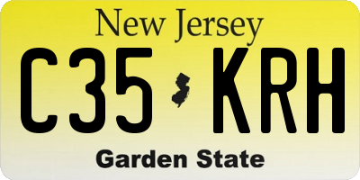 NJ license plate C35KRH