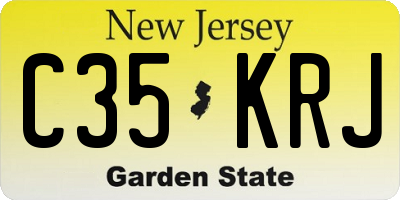 NJ license plate C35KRJ