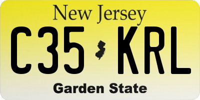 NJ license plate C35KRL