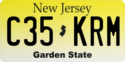 NJ license plate C35KRM