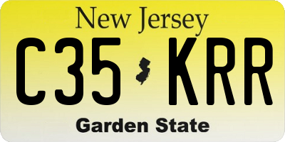 NJ license plate C35KRR