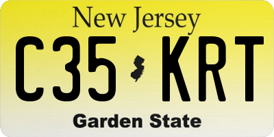 NJ license plate C35KRT