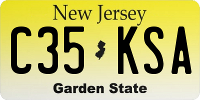 NJ license plate C35KSA