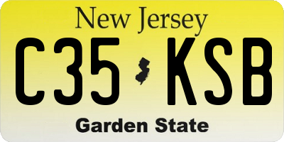 NJ license plate C35KSB