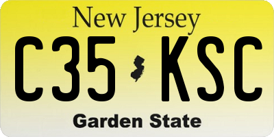 NJ license plate C35KSC