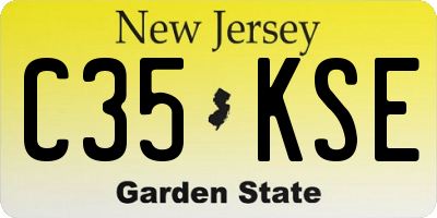NJ license plate C35KSE