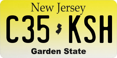 NJ license plate C35KSH